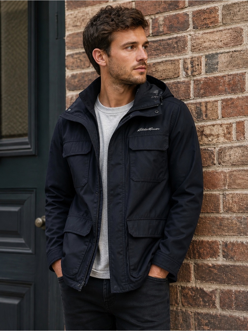 Eddie Bauer Travex voyager Hooded utility Jacket weatheredge Men’s small